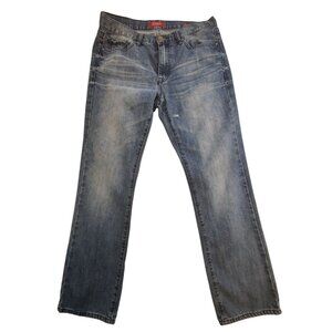 Guess Men's Jeans Regular Straight Crescent Fit Size 34x32